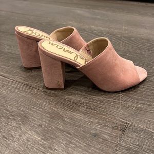 Sam Edelman Orlie pink blush suede sandals, sz 5.5